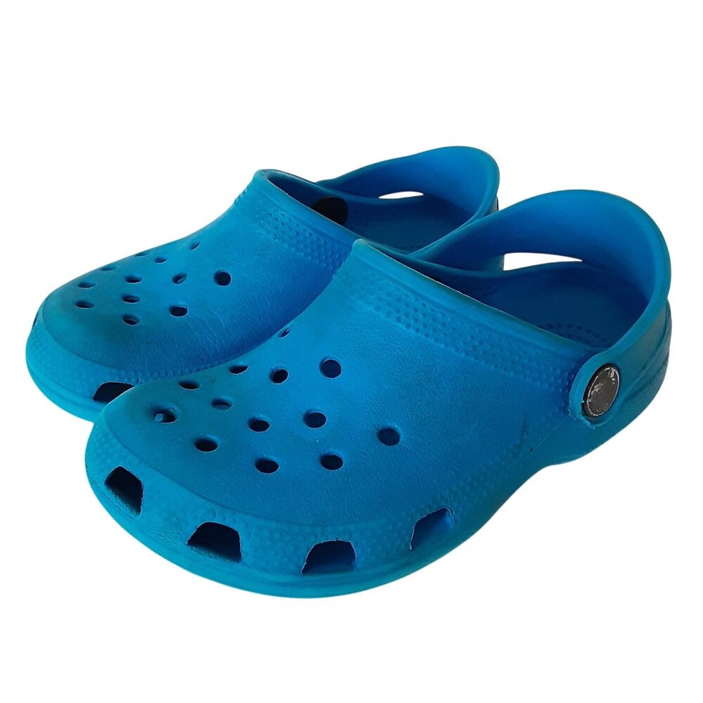 Crocs Clogs Boys C10/11 Water Shoes Bright Blue Slip On Casual Play Shoe Summer